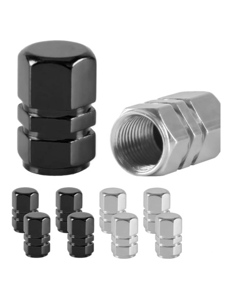 8 Tapas de Válvula de Neumático ZMSHANGMAO Universal Aluminio 8 Tapas de Válvula de Neumático ZMSHANGMAO Universal Aluminio
