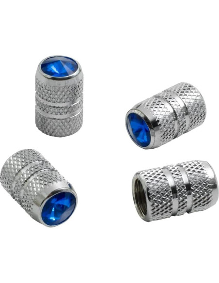 Tapa de Válvula Cromada Azul RoadPro RPCRVC4B - 4 Piezas Tapa de Válvula Cromada Azul RoadPro RPCRVC4B - 4 Piezas
