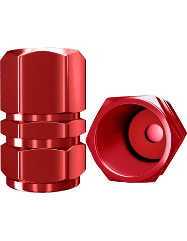 Tapas de Válvula de Neumático SAMIKIVA Metal Rojo 12 Unidades
