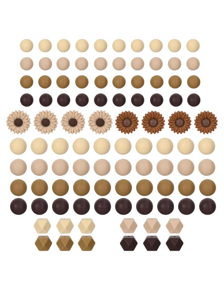 100 Perlas de Silicona Wezdopu para Joyería DIY Coloridas 100 Perlas de Silicona Wezdopu para Joyería DIY Coloridas