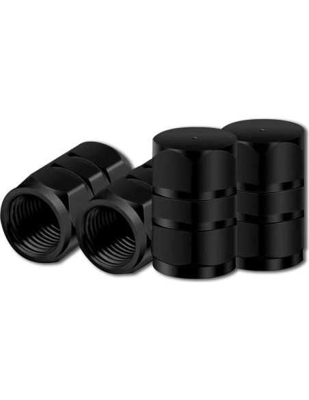 12 Tapas de Válvula de Neumático Honibaoto - Aluminio Hexagonal Negro 12 Tapas de Válvula de Neumático Honibaoto - Aluminio Hexagonal Negro