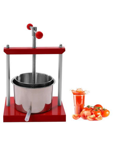 Prensa de Vino Manual Netcoin 6L Acero Inoxidable