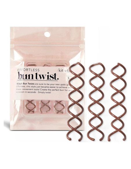 Horquillas de Cabello en Espiral Kitsch - 3 Pcs Marrón Horquillas de Cabello en Espiral Kitsch - 3 Pcs Marrón