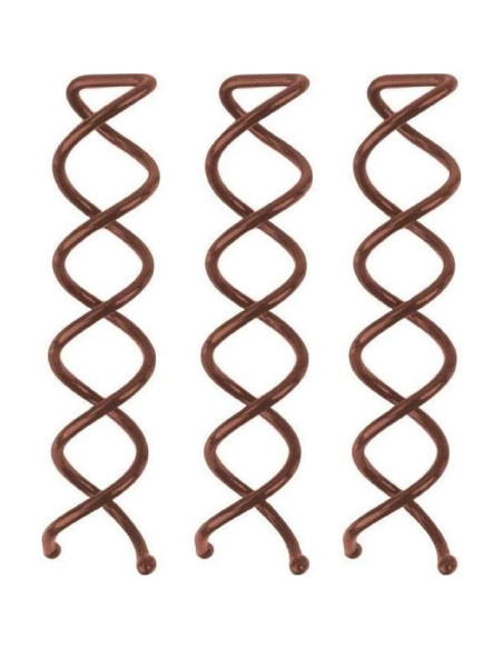 Horquillas de Cabello en Espiral Kitsch - 3 Pcs Marrón Horquillas de Cabello en Espiral Kitsch - 3 Pcs Marrón