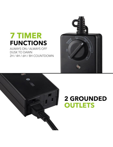 Temporizador de Luz Exterior BN-LINK 15A con Control Remoto