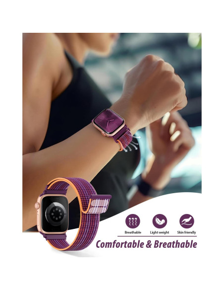 Banda Deportiva de Nailon Sunnywoo para Apple Watch 38-49mm Banda Deportiva de Nailon Sunnywoo para Apple Watch 38-49mm