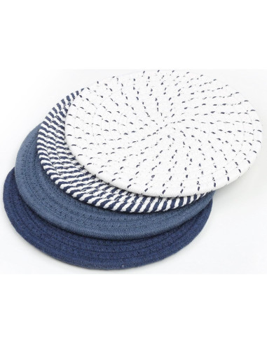 Trivets de Algodón SHACOS 20.32cm - 4 Piezas Resistentes al Calor