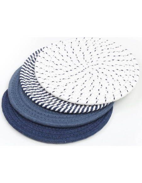 Trivets de Algodón SHACOS 20.32cm - 4 Piezas Resistentes al Calor Trivets de Algodón SHACOS 20.32cm - 4 Piezas Resistentes al Calor