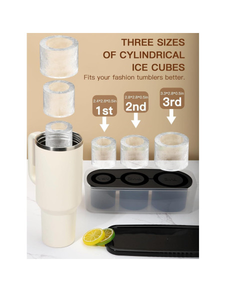 Bandeja de Hielo Cilíndrica Ukulork 40Oz Silicona BPA Free Bandeja de Hielo Cilíndrica Ukulork 40Oz Silicona BPA Free