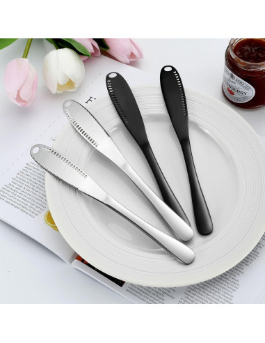 Set de 6 Cuchillos para Mantequilla Hunnycook 22 cm Acero Inoxidable