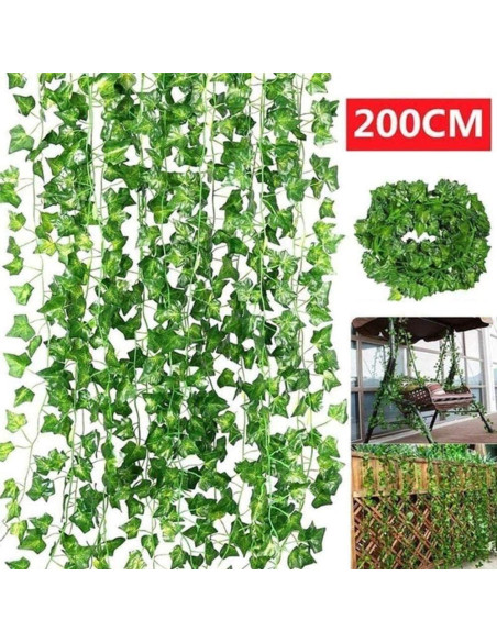Guirnalda Hiedra Artificial SHAPERME 2m Verde Decoración Guirnalda Hiedra Artificial SHAPERME 2m Verde Decoración