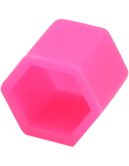 Tapa de Tuerca de Rueda uxcell 17mm Silicona Rosa - 20 Pcs Tapa de Tuerca de Rueda uxcell 17mm Silicona Rosa - 20 Pcs