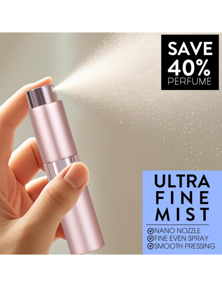 6 Atomizadores de Perfume Recargables DPLASKA 8ML Viaje 6 Atomizadores de Perfume Recargables DPLASKA 8ML Viaje