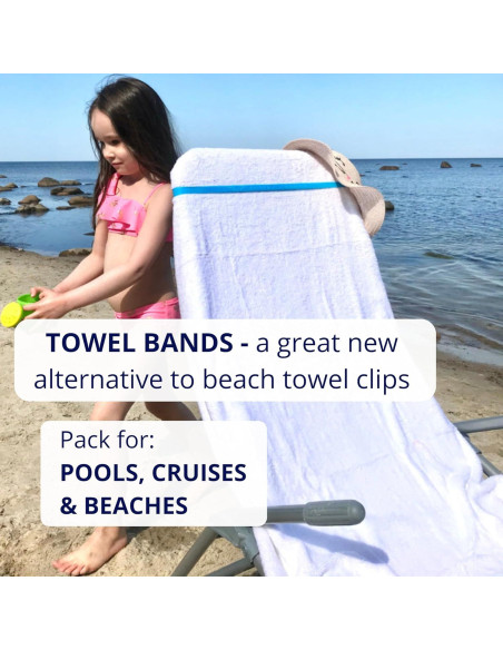 Bandas para Toallas Towel Crabber - Paquete de 6 Colores Bandas para Toallas Towel Crabber - Paquete de 6 Colores