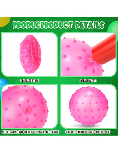 Bolas Espinosas Inflables Jerify 12 cm - 24 Piezas Multicolor