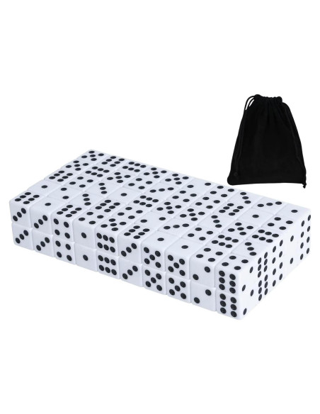 Paquete de 50 Dados Blancos 16mm - Dados Estándar para Juegos Paquete de 50 Dados Blancos 16mm - Dados Estándar para Juegos