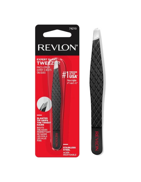 Pinzas Revlon Expert Slant Acero Inoxidable 1 Cuenta Pinzas Revlon Expert Slant Acero Inoxidable 1 Cuenta