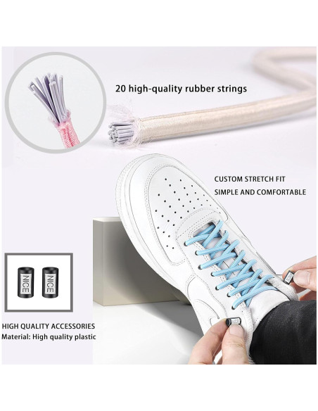 Cordones elásticos sin atar Anan520 para zapatos unisex - Negro Cordones elásticos sin atar Anan520 para zapatos unisex - Negro