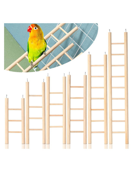 Escalera de Madera para Aves Kigeli - 6 Piezas, Juguete para Loros Escalera de Madera para Aves Kigeli - 6 Piezas, Juguete para Loros