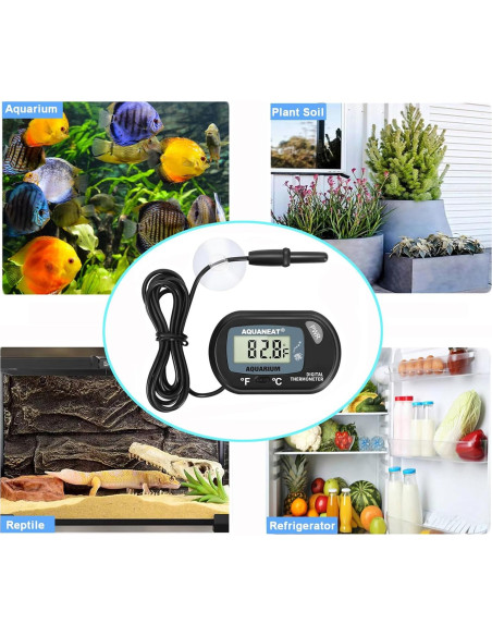 Termómetro Digital AQUANEAT para Acuario - Rango -50C a +70C Termómetro Digital AQUANEAT para Acuario - Rango -50C a +70C