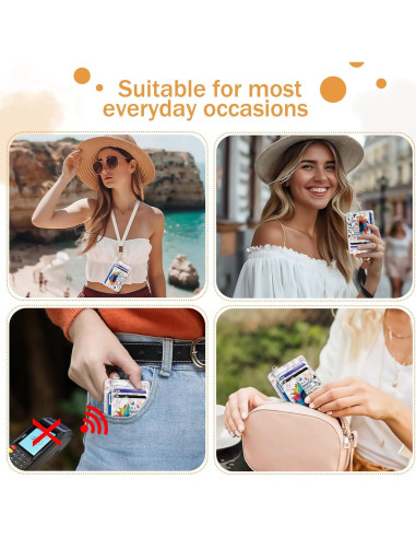 Billetera delgada RFID para mujeres Yonlevres - Girasol amable