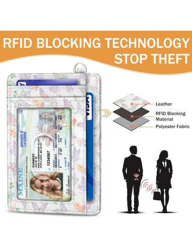 Billetera delgada RFID para mujeres Yonlevres - Girasol amable