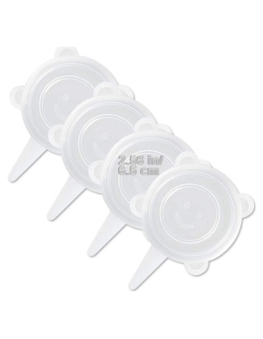 Paquete de 4 tapas de silicona LELE LIFE 6.5cm reutilizables