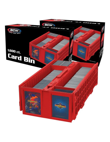 Caja de Cartas BCW - Almacenamiento Rojo para 1600 Cartas