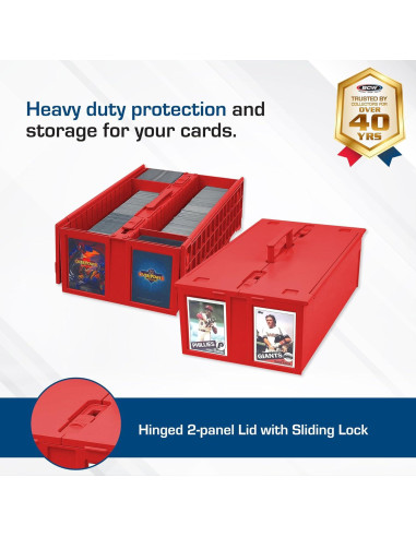 Caja de Cartas BCW - Almacenamiento Rojo para 1600 Cartas