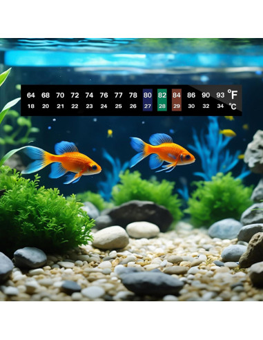 Tiras de Termómetro para Acuario AQUANEAT 6 Pcs 18x13 cm