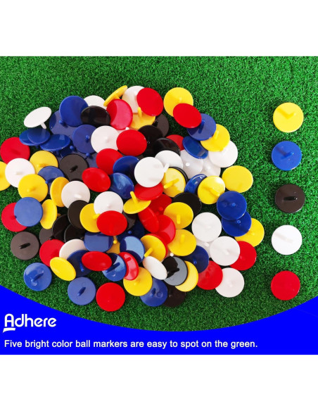 Marcadores de Pelotas de Golf Adhere 100 Pcs Coloridos 2.39 cm Marcadores de Pelotas de Golf Adhere 100 Pcs Coloridos 2.39 cm