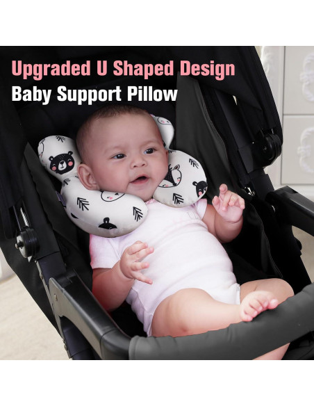 Almohada de Viaje para Bebés KAKIBLIN Oso Soporte Cuello Almohada de Viaje para Bebés KAKIBLIN Oso Soporte Cuello