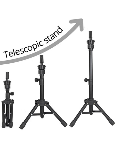 Soporte de Peluca Trípode Zhiqian 63.5 cm Ajustable Soporte de Peluca Trípode Zhiqian 63.5 cm Ajustable