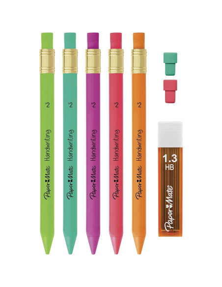 Lápices mecánicos triangulares Paper Mate Handwriting 1.3mm - 8 unidades Lápices mecánicos triangulares Paper Mate Handwriting 1.3mm - 8 unidades