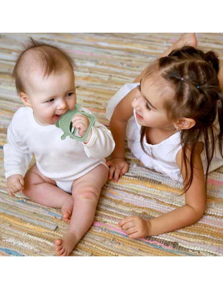 Set de 3 Juguetes de Dentición Bebés Silicona Azul 0-6 Meses Set de 3 Juguetes de Dentición Bebés Silicona Azul 0-6 Meses