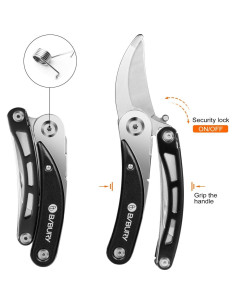 Tijeras de Jardinería Multifuncionales BIBURY, Acero Inoxidable 420 2