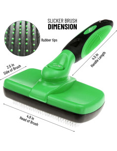 Cepillo Autolimpiante Pet Pull para Gato y Perro - Verde 2
