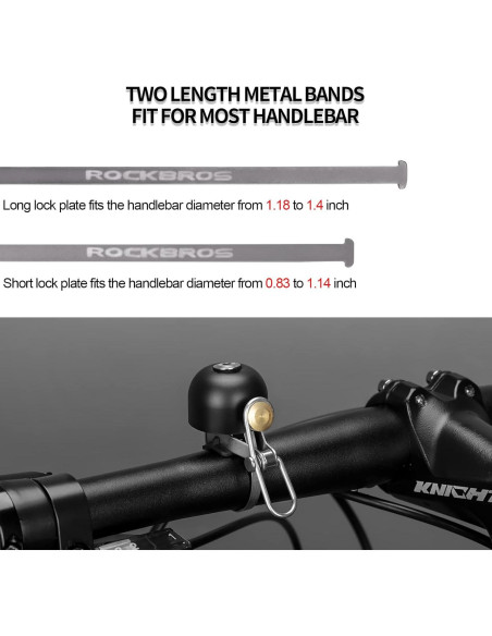 Campana de Bicicleta ROCKBROS Clásica Sonido Fuerte 47g Campana de Bicicleta ROCKBROS Clásica Sonido Fuerte 47g
