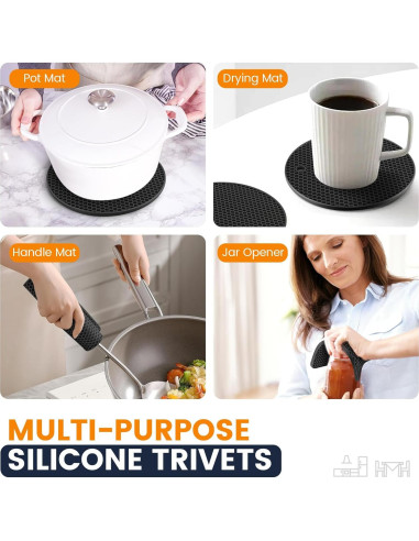 Mats de Silicona Daisiki Antideslizantes Resistentes al Calor