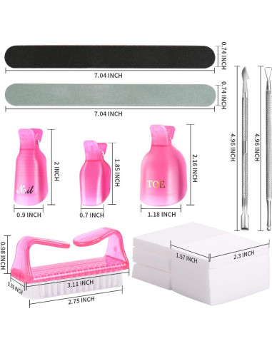 Kit de Herramientas para Quitar Esmalte Teenitor Rosa