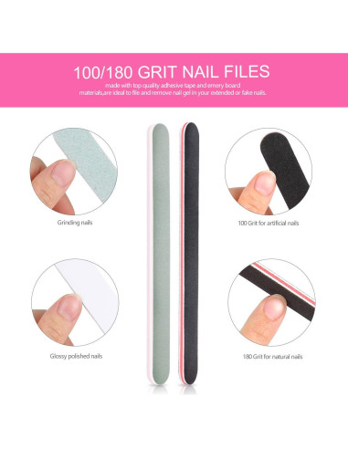 Kit de Herramientas para Quitar Esmalte Teenitor Rosa