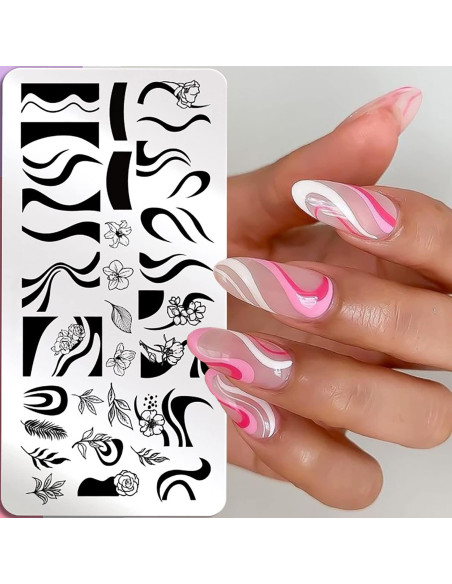 Plantillas de Estampado de Uñas OCOUYVD-170 Acero Inoxidable 3 Pcs Plantillas de Estampado de Uñas OCOUYVD-170 Acero Inoxidable 3 Pcs