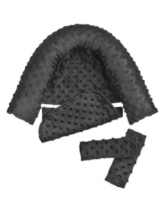 Soporte para cabeza y cubiertas de cinturón para bebé - Negro 2