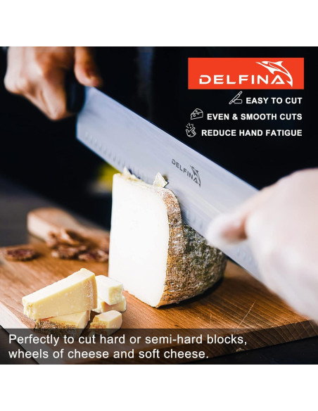 Cuchillo de Queso DELFINA 38 cm Doble Mango Antideslizante Cuchillo de Queso DELFINA 38 cm Doble Mango Antideslizante