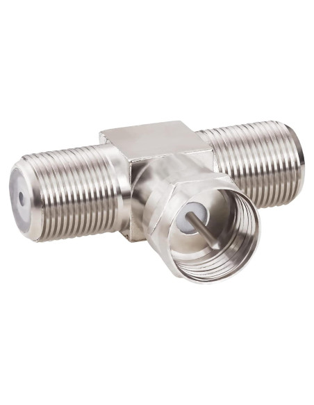 Adaptador Divisor Coaxial Goupchn F Macho a Doble F Hembra Adaptador Divisor Coaxial Goupchn F Macho a Doble F Hembra