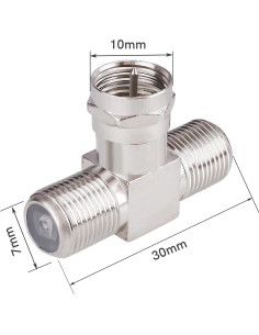 Adaptador Divisor Coaxial Goupchn F Macho a Doble F Hembra 2