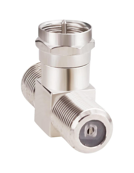 Adaptador Divisor Coaxial Goupchn F Macho a Doble F Hembra Adaptador Divisor Coaxial Goupchn F Macho a Doble F Hembra