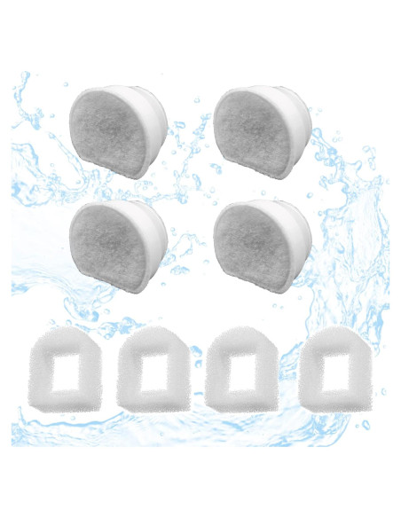 Filtros de Reemplazo para Fuente de Mascotas Ukulork - 8 Piezas Filtros de Reemplazo para Fuente de Mascotas Ukulork - 8 Piezas