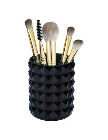 Organizador de Brochas de Maquillaje Funtygy Acrílico Negro 8cm