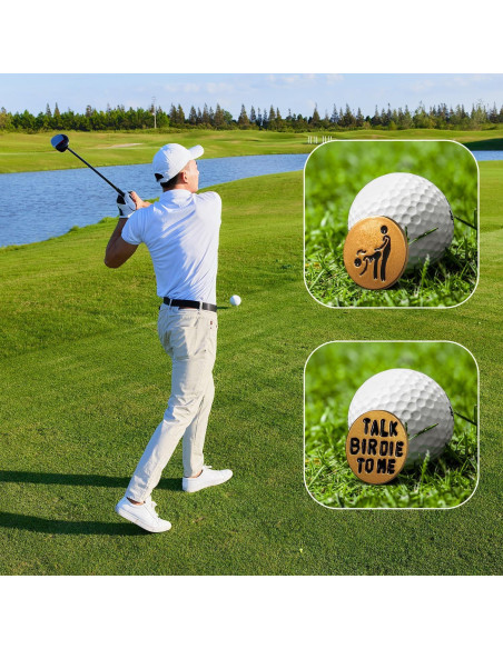 Marcador de Pelota de Golf Divertido Genérico 4 Piezas Marrón Marcador de Pelota de Golf Divertido Genérico 4 Piezas Marrón